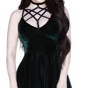 Killstar - Magica dress in Deep Green